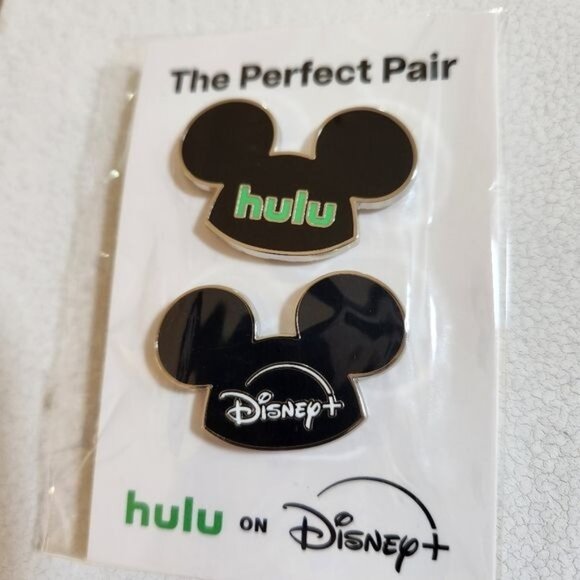 Disney pin set Disney+ Plus and Hulu. Disney Springs Giveaway 2024 - Picture 1 of 3